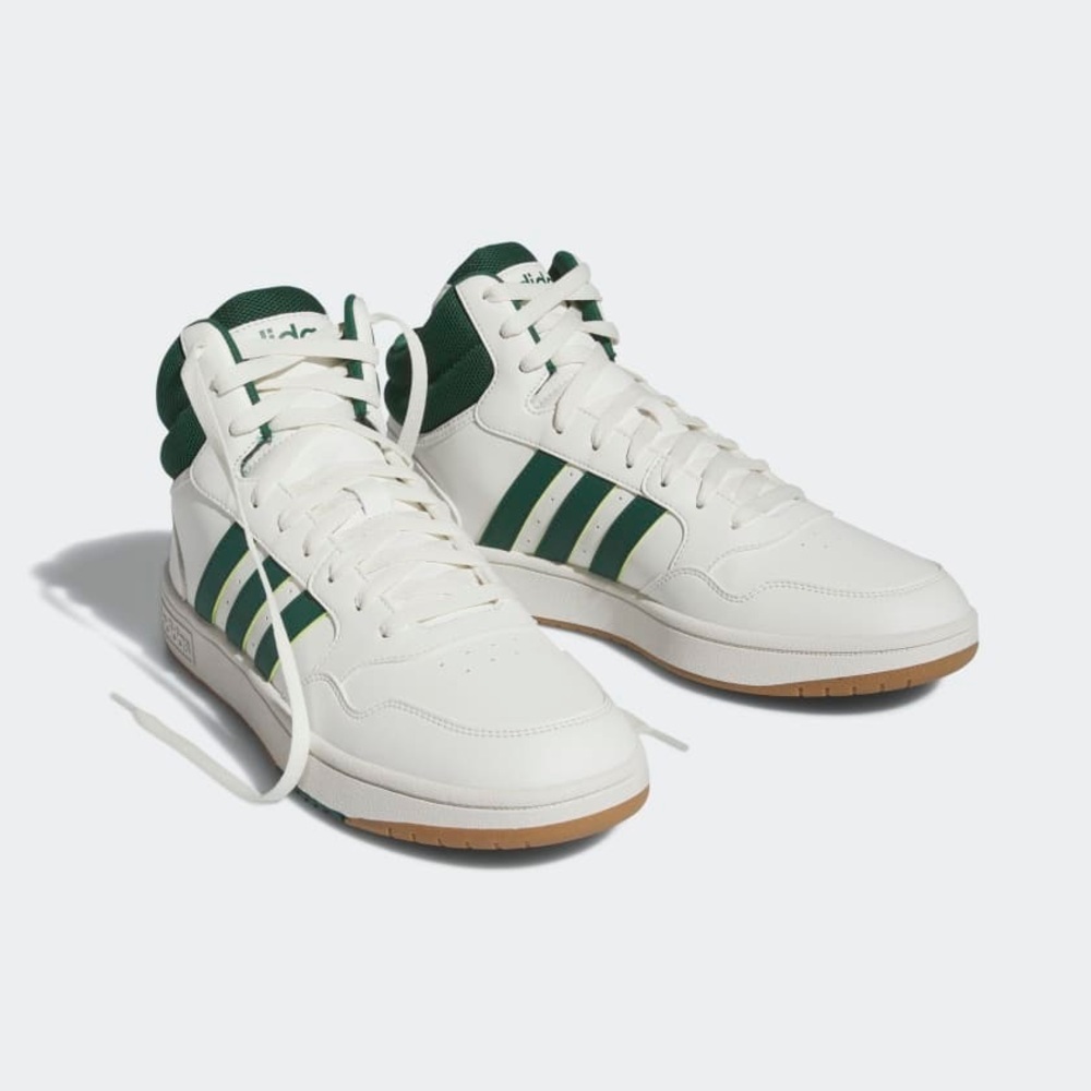 New with Damaged Box Adidas Men's White and Green High-Top Sneakers Size 10 - Picture 4 of 13
